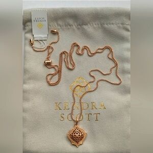 Kendra Scott Kacey rose gold adjustable necklace